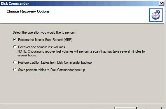 Save partition tables to Disk Commander backup - резервне копіювання таблиці розділів