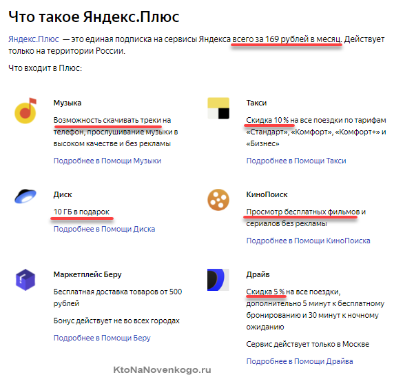 Крім цього, «Яндекс Плюс» за 169 рублів на місяць (якщо платити за рік, то вийде ще дешевше) дає ряд переваг: