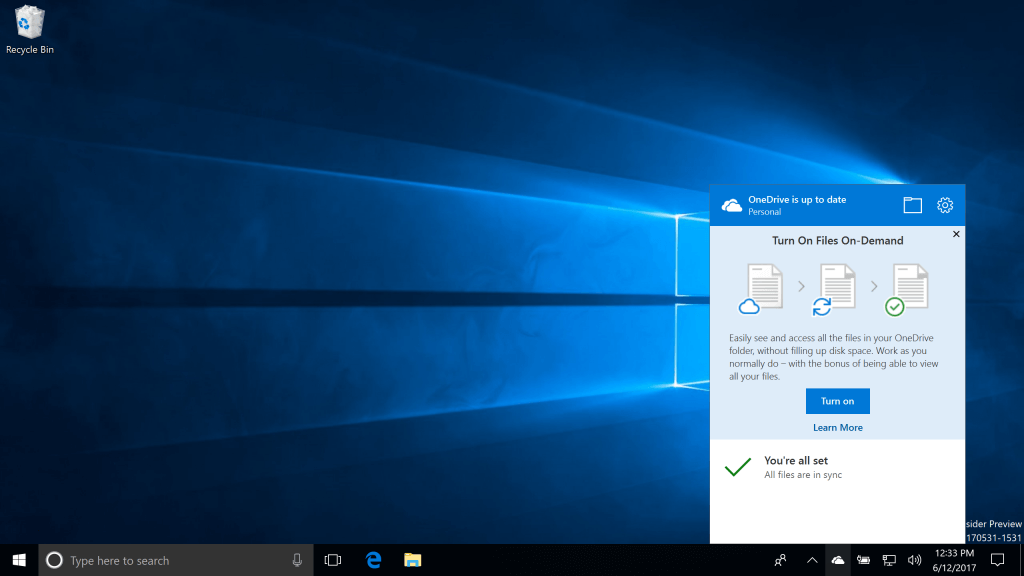 Учасники програми Windows Insider можуть протестувати функцію «Файли за запитом» в OneDrive, яка дозволяє отримувати доступ до файлів в хмарному просторі без скачування, не займаючи місце на локальному диску