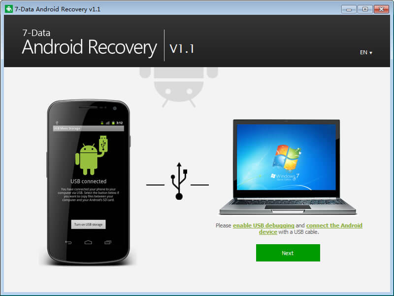 Відновлення контактів через додаток 7-Data Android Recovery