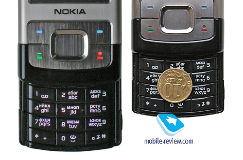 Клавіатура апарату виконана з чорного глянсового пластика, кнопки досить великі, вони максимально нагадують такі в апаратах Nokia N80, 6110 Navigator